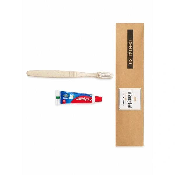 Wheat Straw Toothbrush (White Bristles) with Colga...