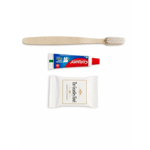 Wheat Straw Toothbrush (White Bristles) and Colgat...