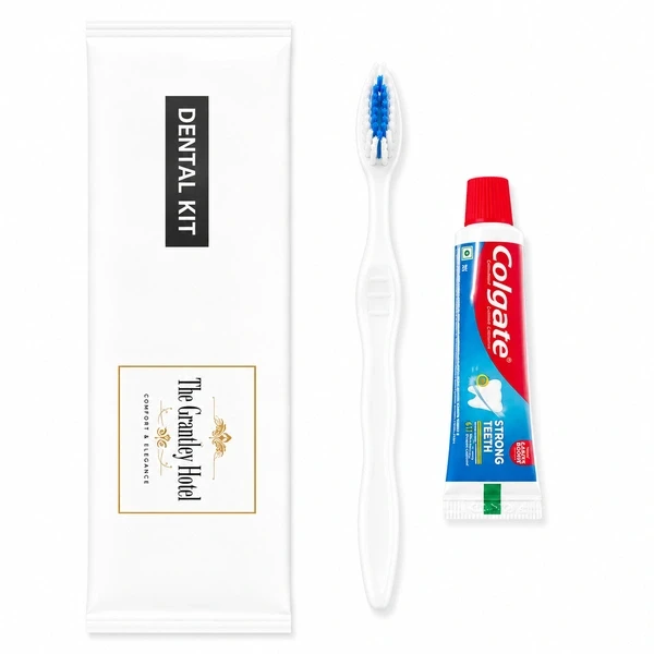 1 Regular Toothbrush + 1 Colgate Toothpaste with Dental Kit Pouch