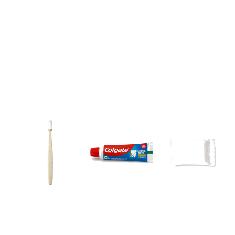 Wheat Straw Toothbrush (White Bristles) and Colgate with Soap
