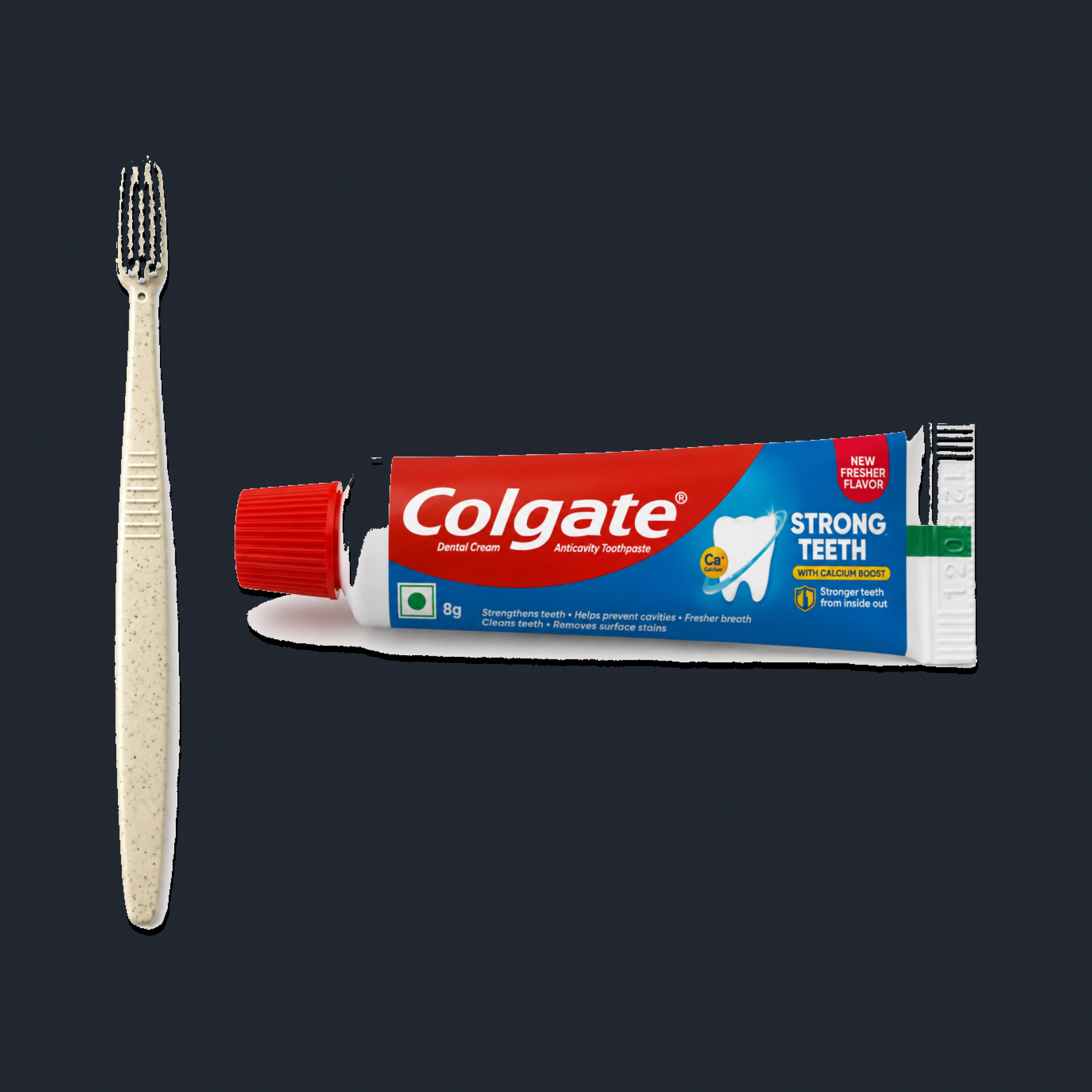 Wheatstow Tooth Brush White Bristles and Colgate